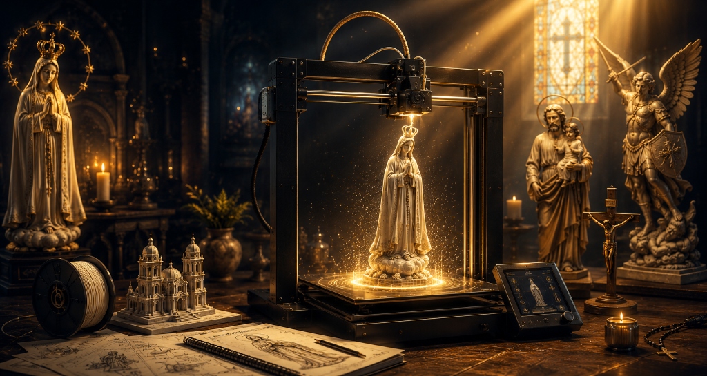 Impressão 3D de arte sacra Católicart